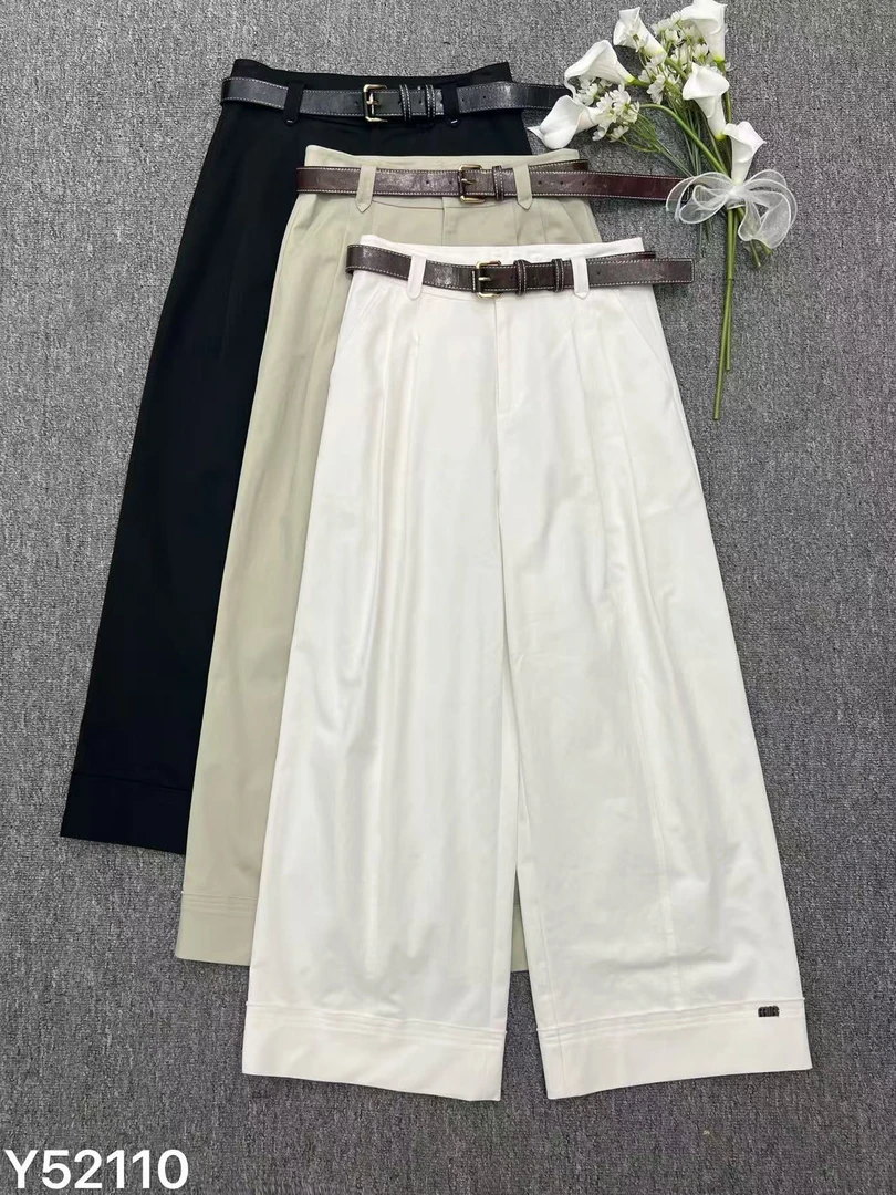 D50026南油爆款气质简约百搭直筒裤