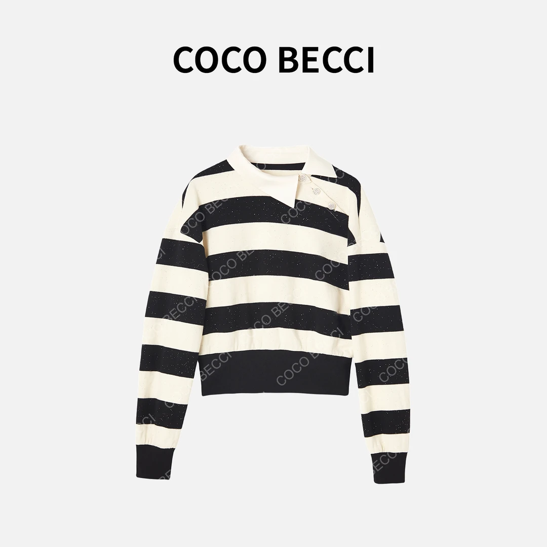 COCO BECCI【夜幕流星】条纹设计感上衣YT24YA140047