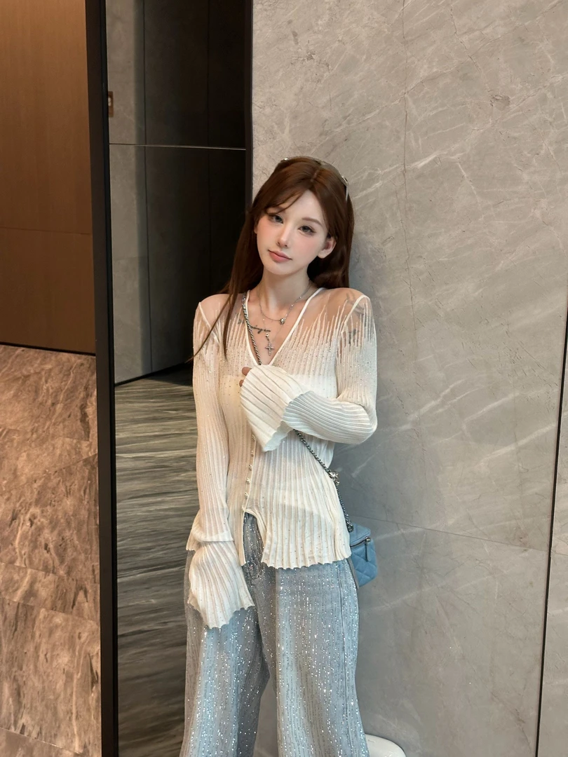 可可不加酱【芭比】夏季新款 (冰丝网眼面料）休闲套头上衣25B2T1347