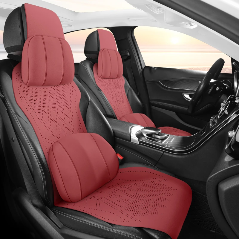 2025新款马鞍垫汽车坐垫四季通用翻毛皮座垫套半包座套防滑座椅套