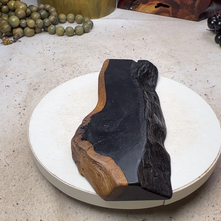 灞***壩木千年乌木紫光檀底座