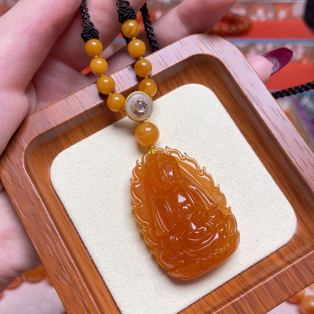 蜜蜡未镶嵌颈饰项链