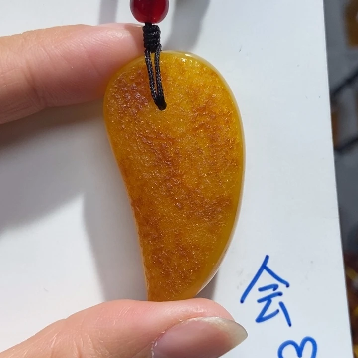 定制琥珀未镶嵌琥珀蜜蜡吊坠项链