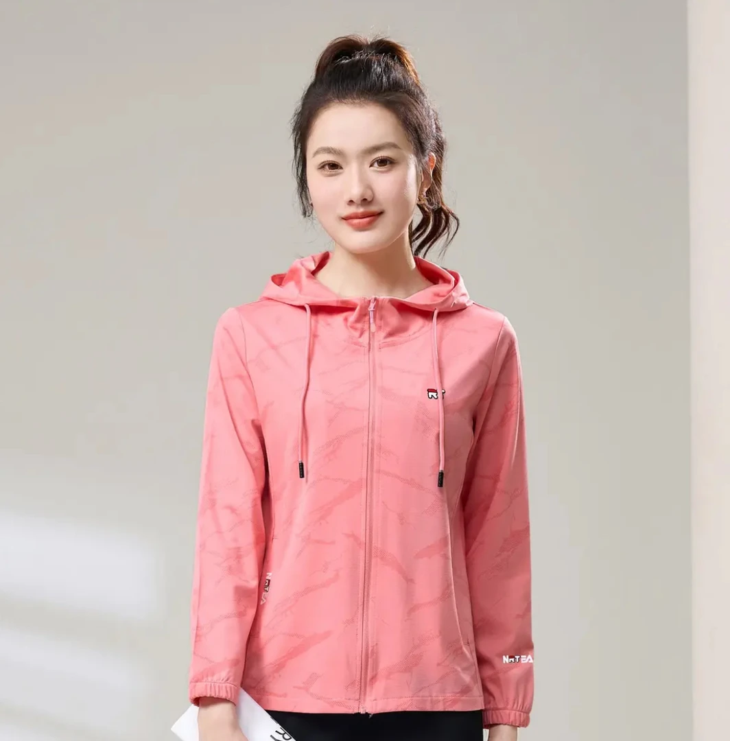 连帽2025新款洋气印花中年妈妈秋季薄款女士休闲运动外套9833
