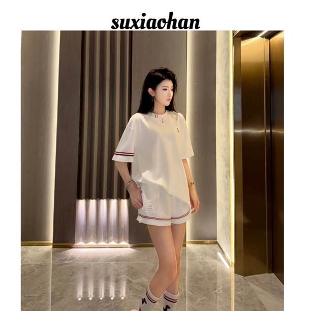 SUXIAOHAN夏季新款透气宽松重磅男女同款短袖T恤620