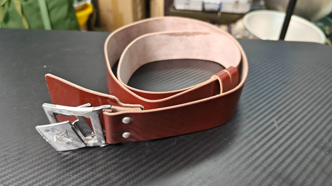 老货铝扣人革外腰带男士时尚户外