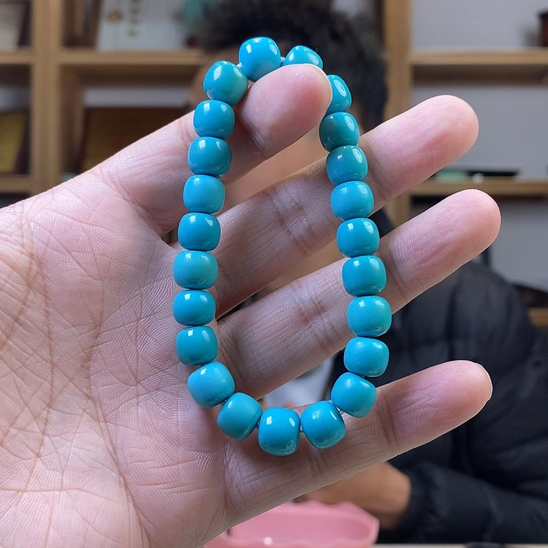 A***k绿松石未镶嵌老型手串