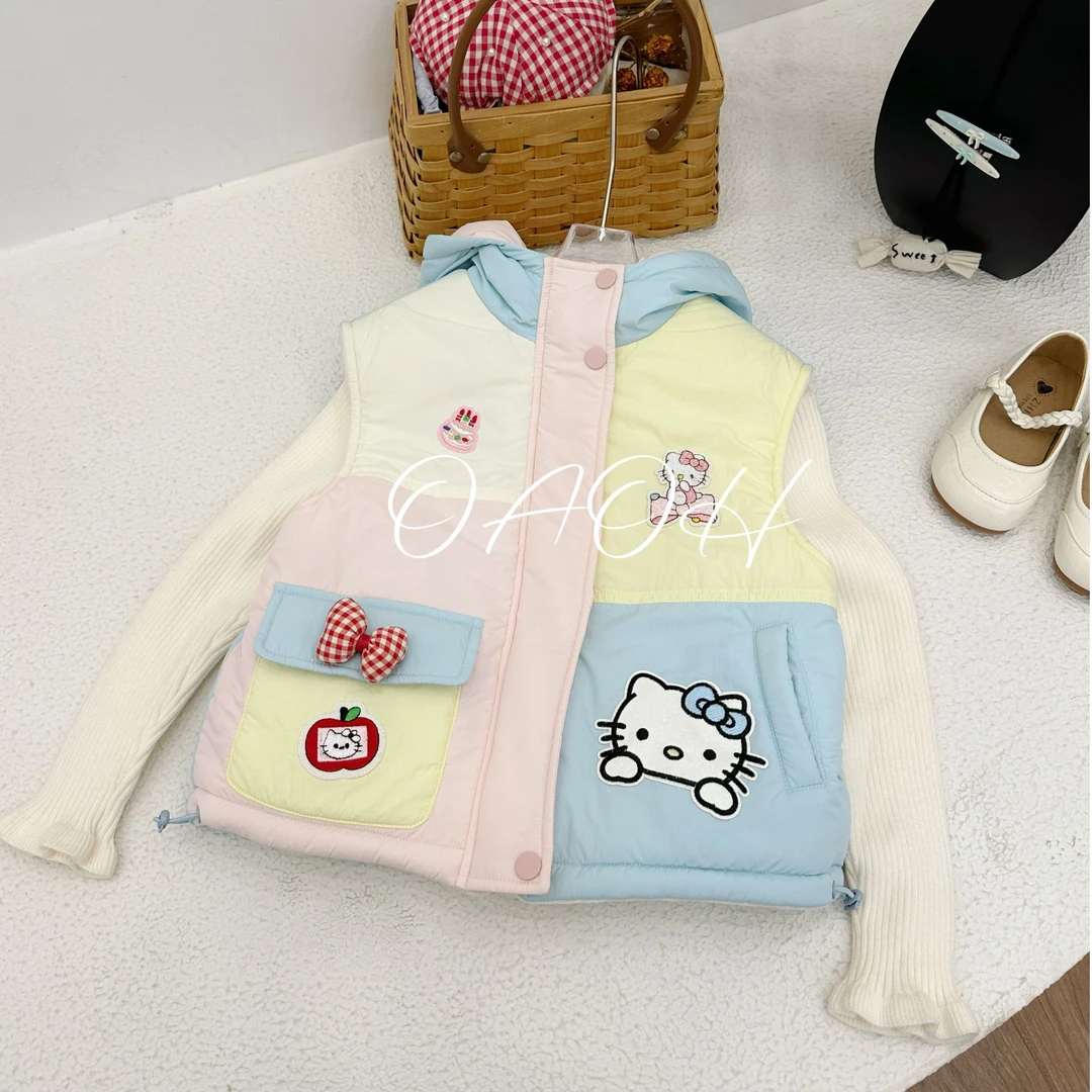 OAOH【现货】【甜美曲】女童秋冬棉服马甲洋气女生加厚韩版马甲W8018