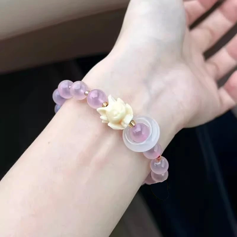 非金属仿水晶手链 糖心九尾狐手链