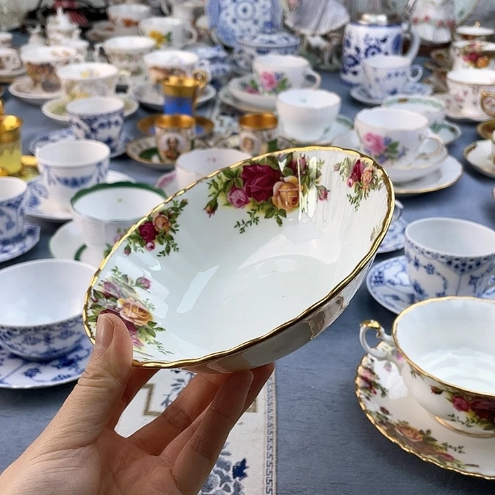 中古欧瓷瓷器小房子