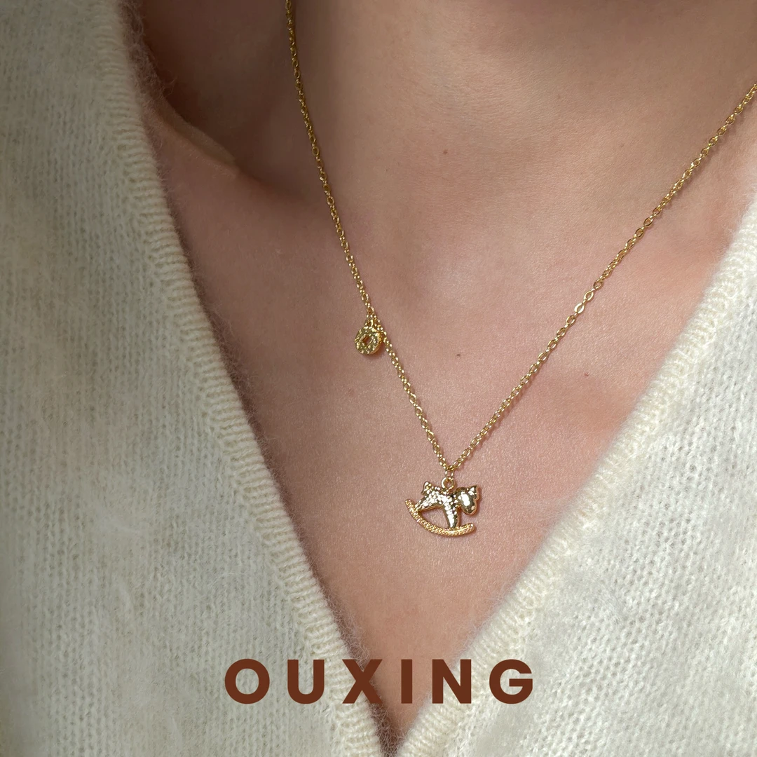 铜合金项链 [马上有钱]时尚气质轻奢百搭小众简约ins设计感坠链