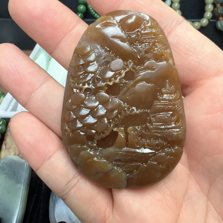 吊坠(不含链)未镶嵌和田玉（糖玉）