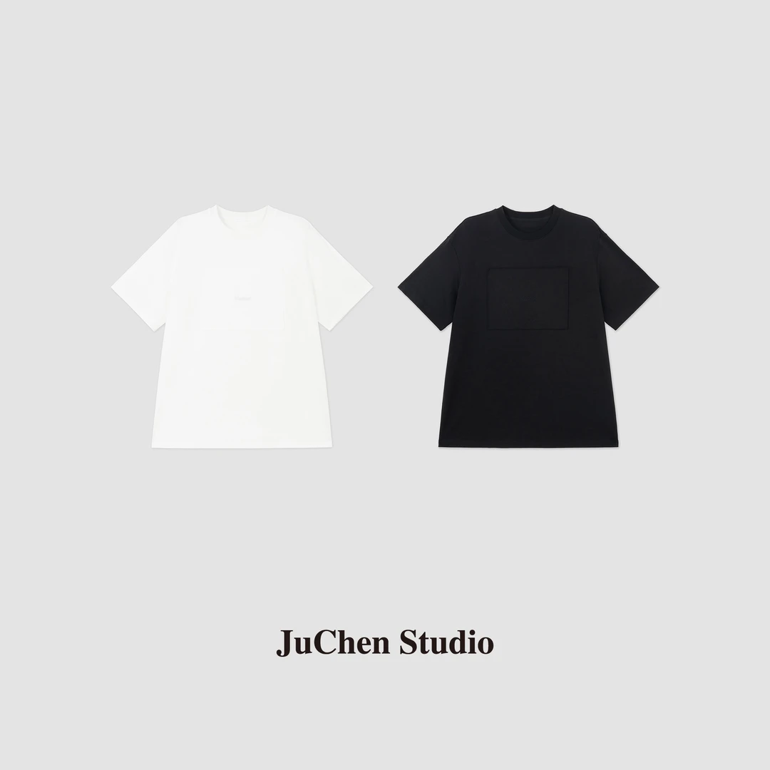 LIBOSHU“优点T”韩版chic设计感字母刺绣宽松廓形短袖T恤SS123499