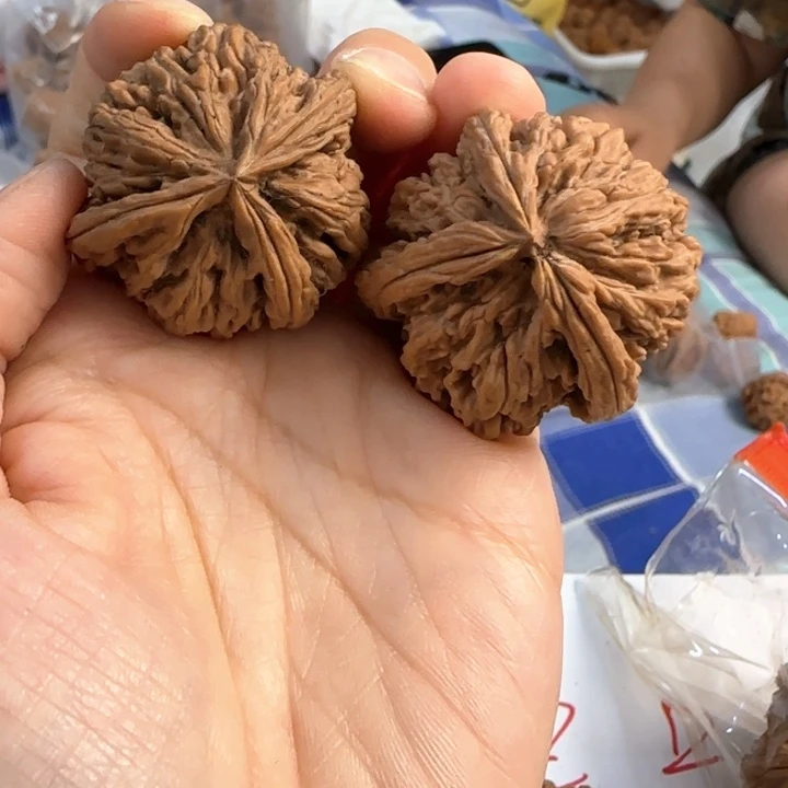 ****赵文玩核桃吊坠四座楼3棱一对100