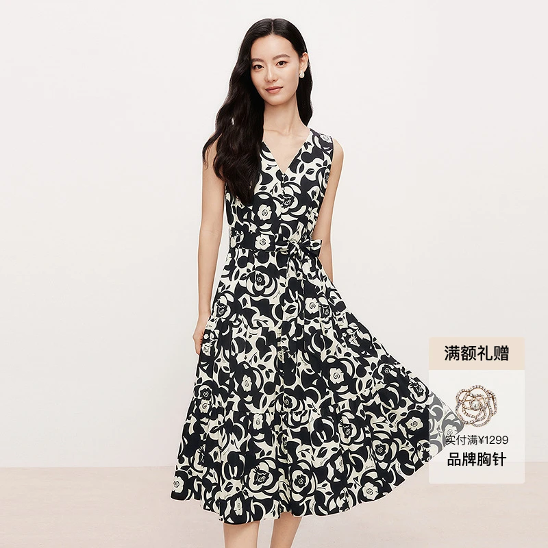 【玫瑰人生】25商场同款新品瑰丽小蛮腰珂莱蒂尔气质时尚秋季连衣裙