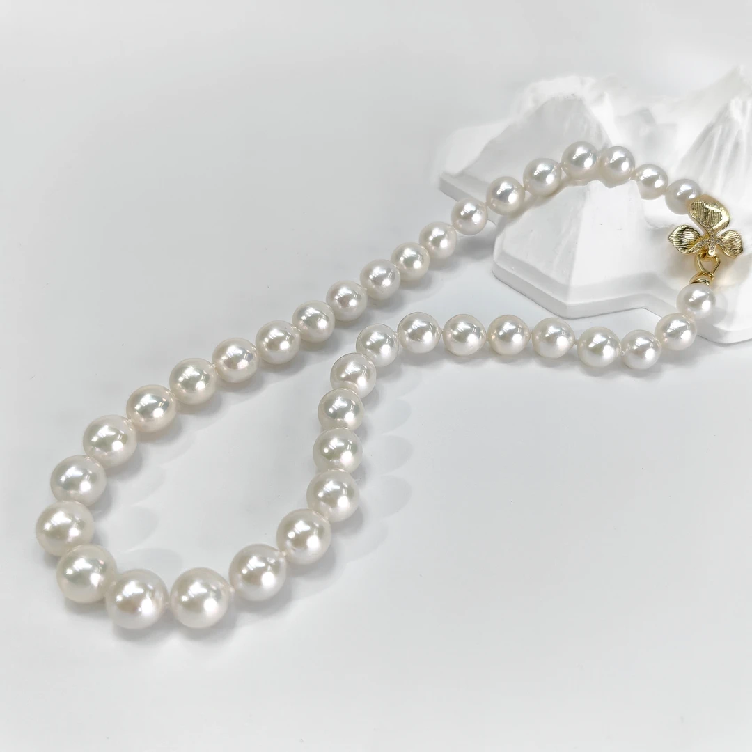 淡水珍珠满串项链9-11mm轻奢时尚三叶草大点位百搭经典【畅太定制】