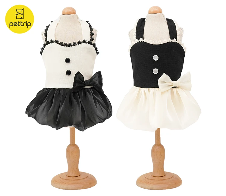 PetTrip/贝途桃桃栗宠物衣服裙子狗狗通用款小香风樱桃勾边裙