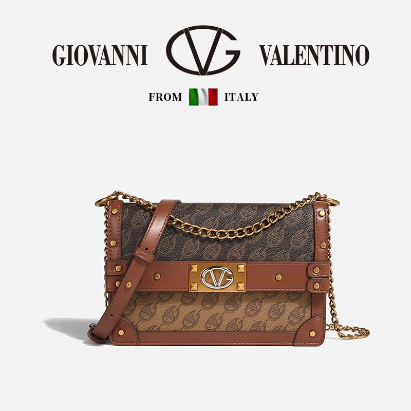 【羽乔专属】GIOVANNI VALENTINO/卓凡尼·华伦天奴印花单肩斜挎女包