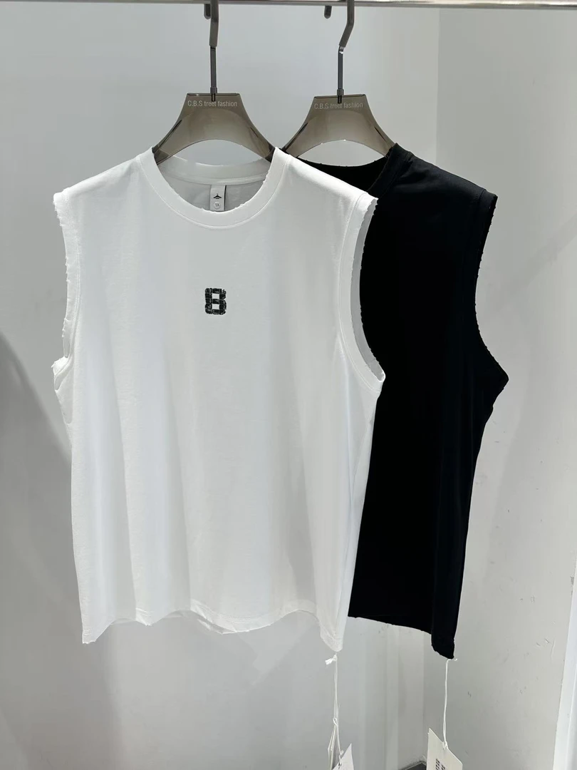 8111-【夏季新款】印花字母时尚宽松简约百搭圆领背心