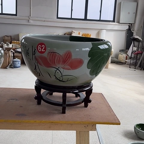 陶瓷超大号陶瓷鱼缸47厘米