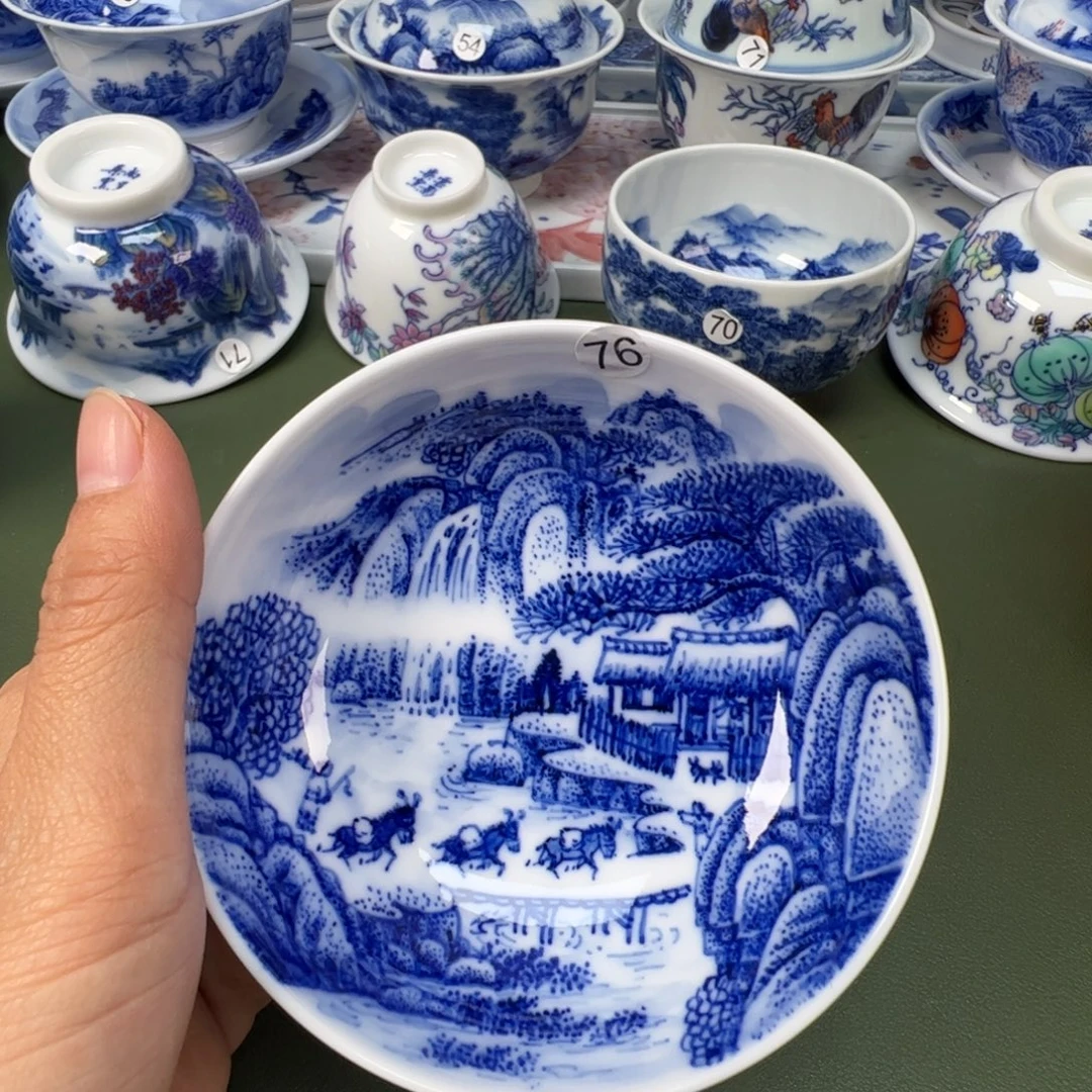 陶瓷景德镇纯手工纯手绘茶具木木76