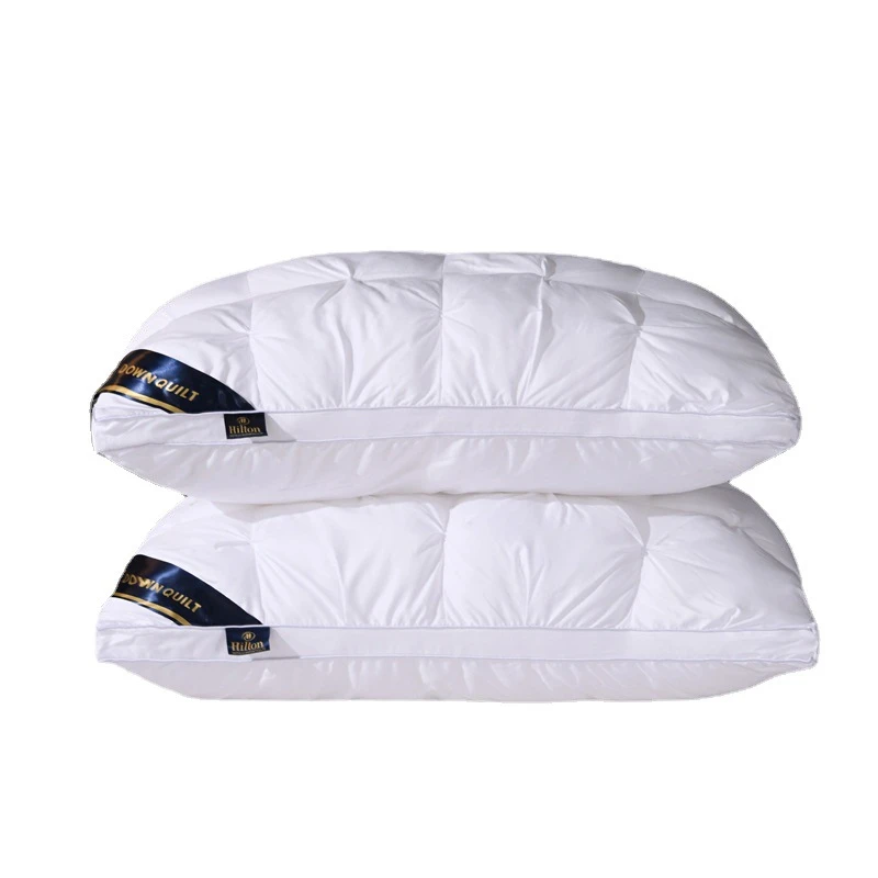 4扭花面包枕头五星级酒店枕芯一对拍2个家用双单人高枕羽丝绒柔软