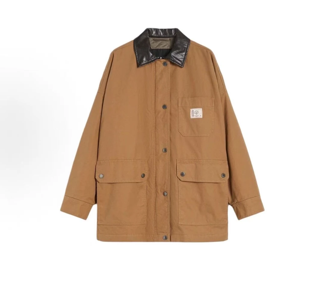 未使用 MaxMara 25早秋新款巴恩风夹克工装夹棉外套