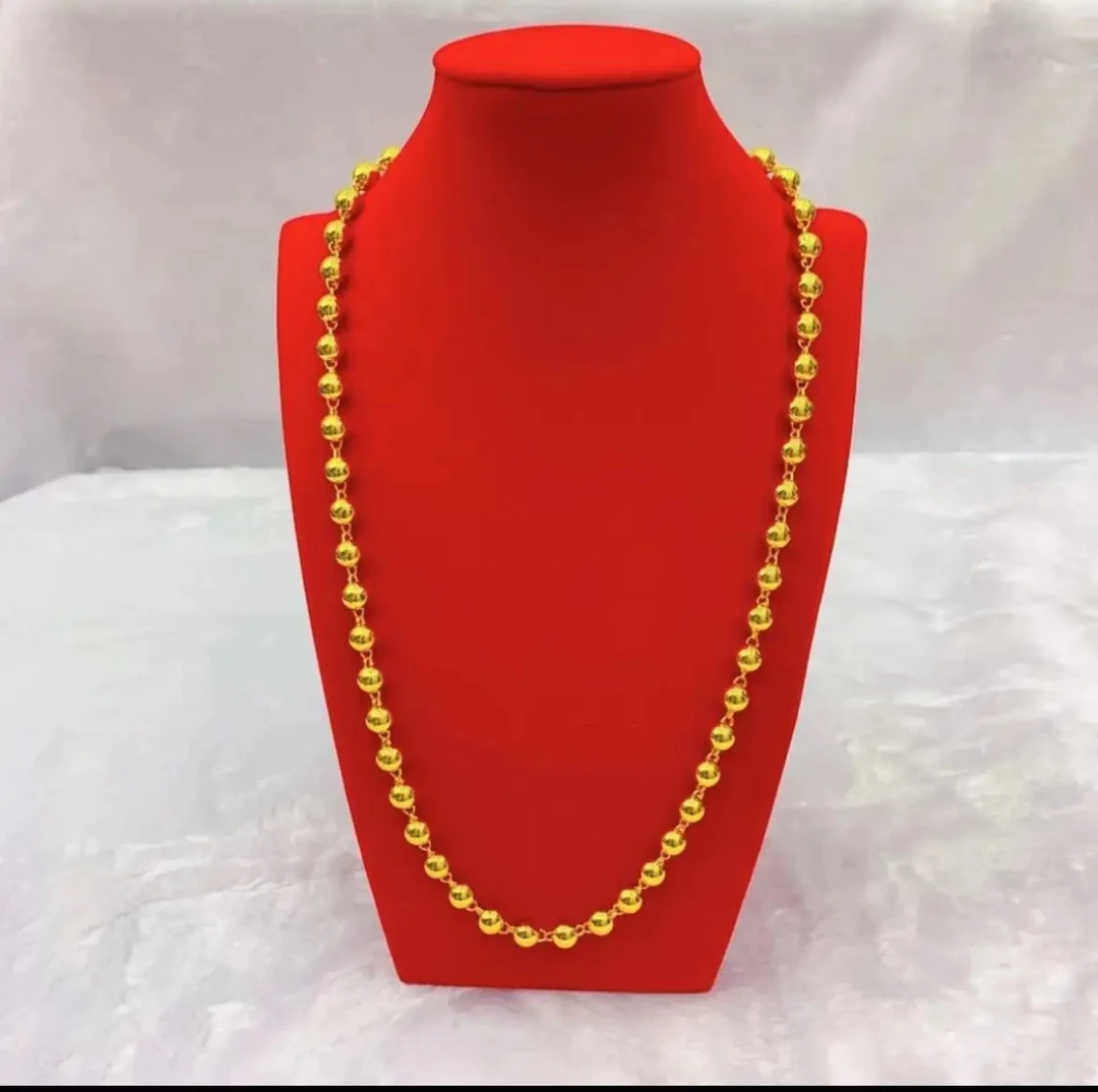 铜合金项链 铜合金项链 经典百搭款卡6珠珠光面项链