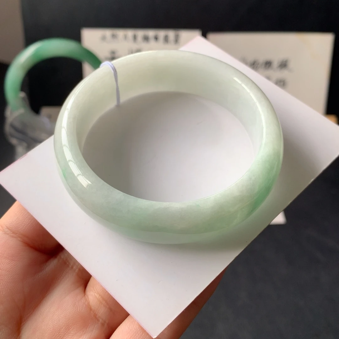 翡翠未镶嵌手镯4号54.2-16.4-7.7