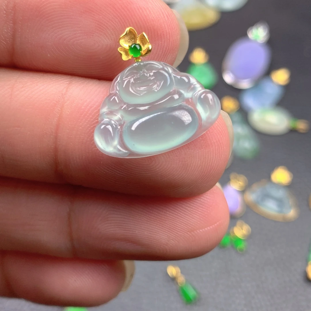 【闪购商品】颈饰18K金镶嵌翡翠翡翠