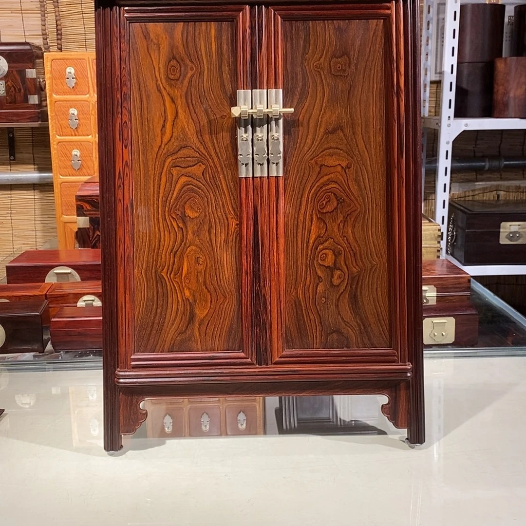 微凹黄檀（南美大红酸枝）圆角柜43/23.5/60