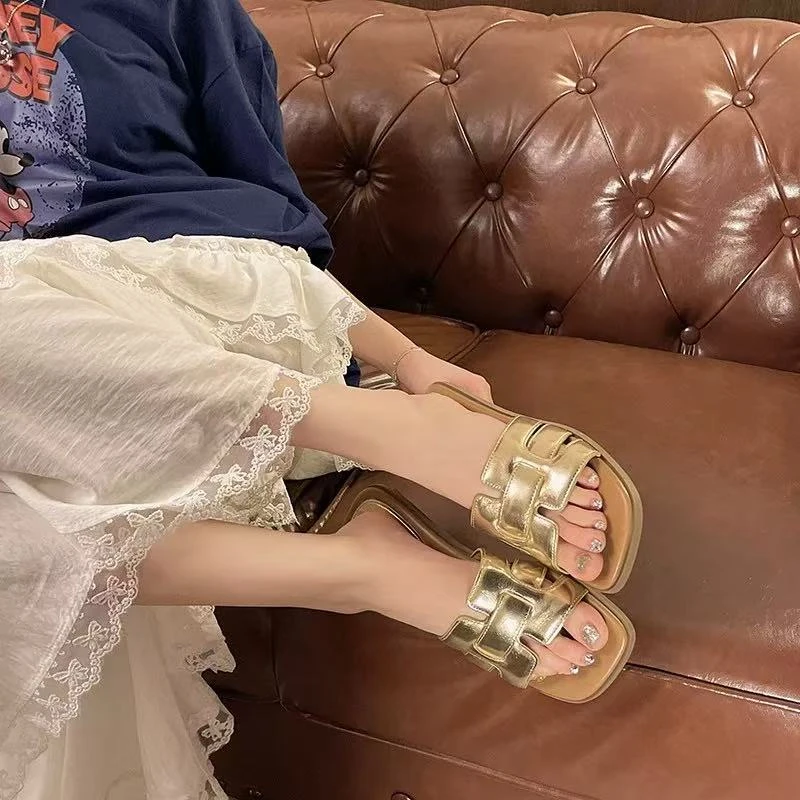 夏休闲款法式拖鞋女仙女风拖鞋99-555或36L9312