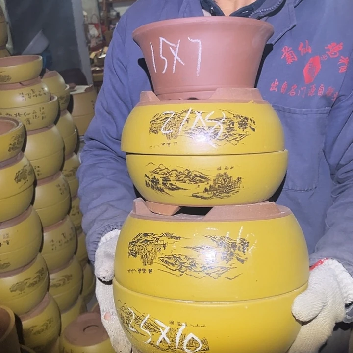 紫砂花盆紫砂花盆和小