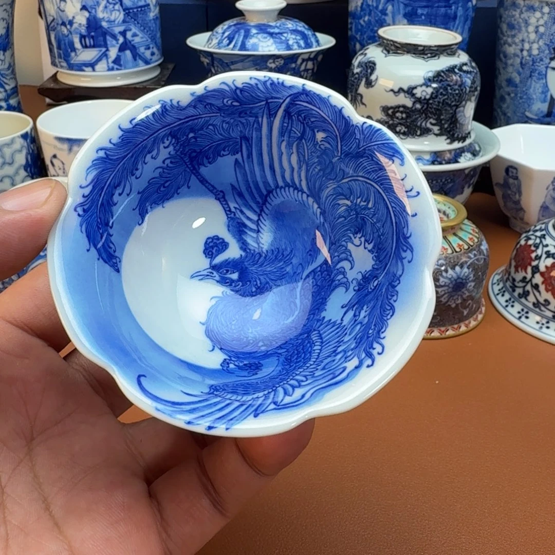 杯子景德镇陶瓷全手工手绘陶瓷