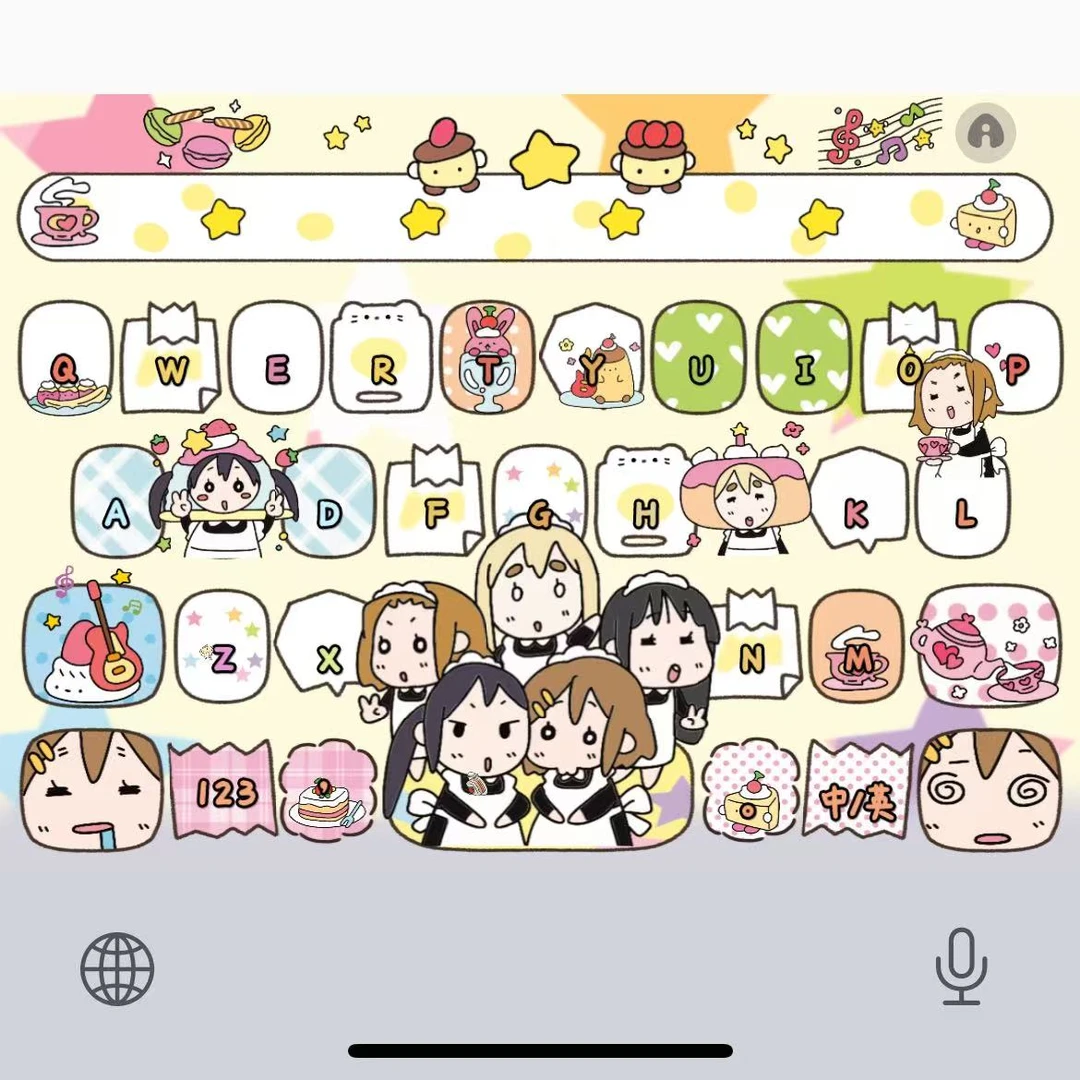 【轻音少女】苹果ios安卓百度输入法双色带漂浮键盘办公相关服务