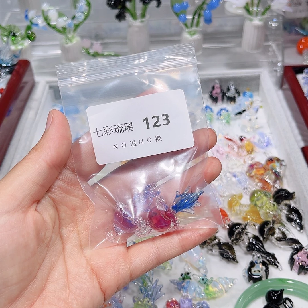 玻璃颈饰123水母两个