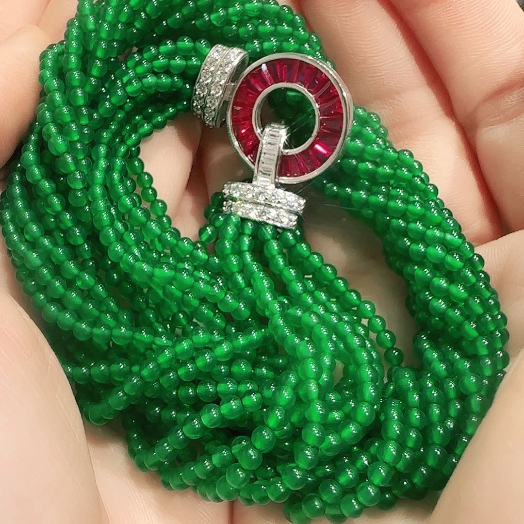 玛瑙/玉髓珠链未镶嵌