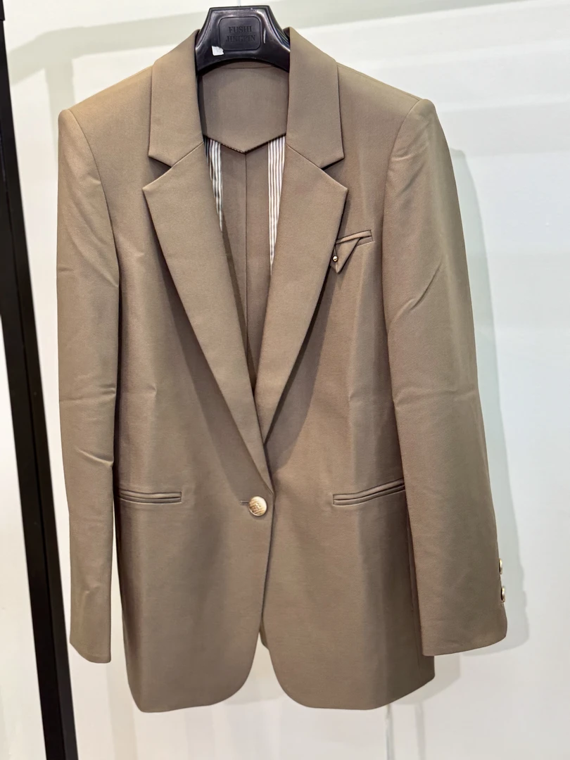 时尚气质一粒扣西装外套高级感（2577CSC-1267）