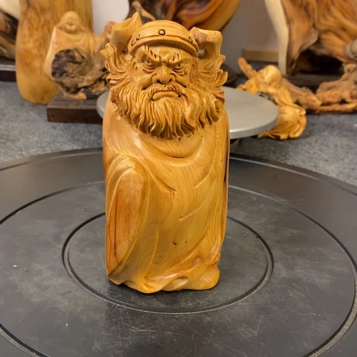 柏木（崖柏）崖柏钟馗摆件根雕工艺品