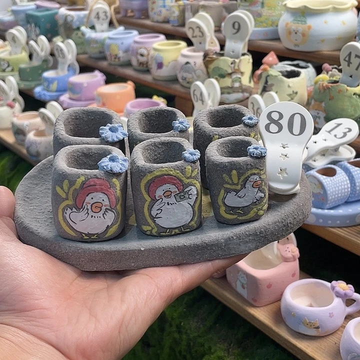 80……手工手绘花盆