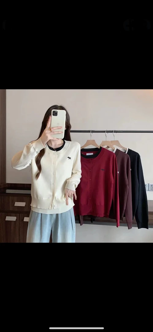 大码新款刺绣假两件针织衫女装春季胖MM遮肉显瘦长袖上衣5001#