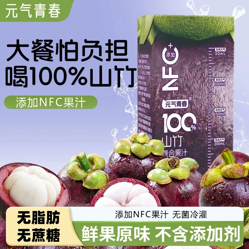 山竹汁【果香浓郁】夏日酸甜清爽山竹原汁饮品烧烤搭档果汁LYH-凡盈