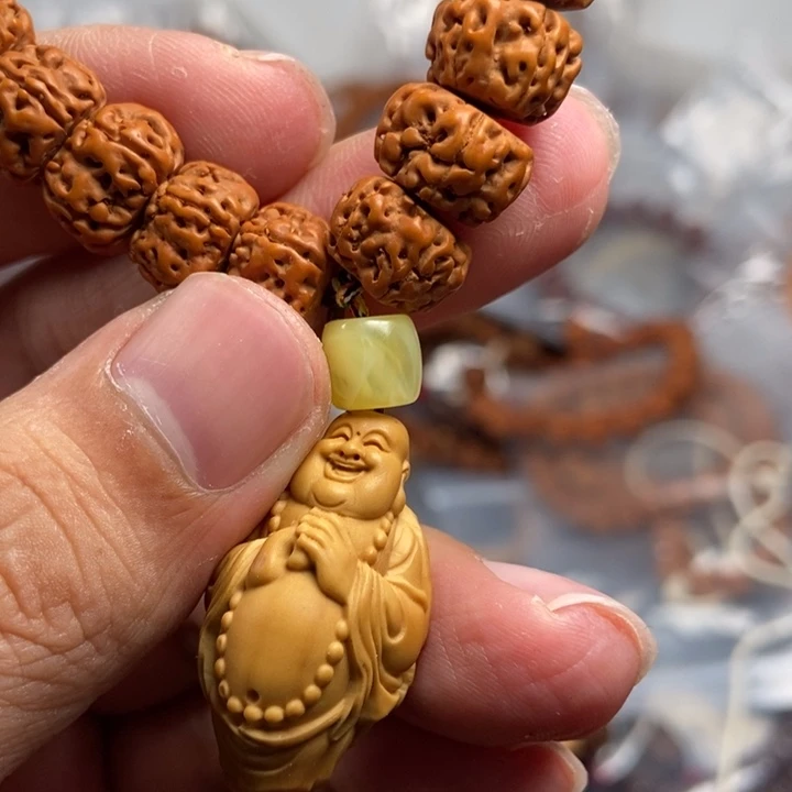 猴头核桃吊坠文玩手串