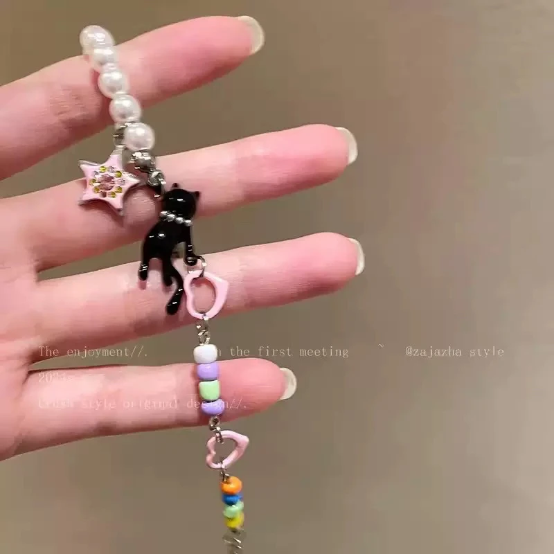 合金手链 黑猫多巴胺星星手链201