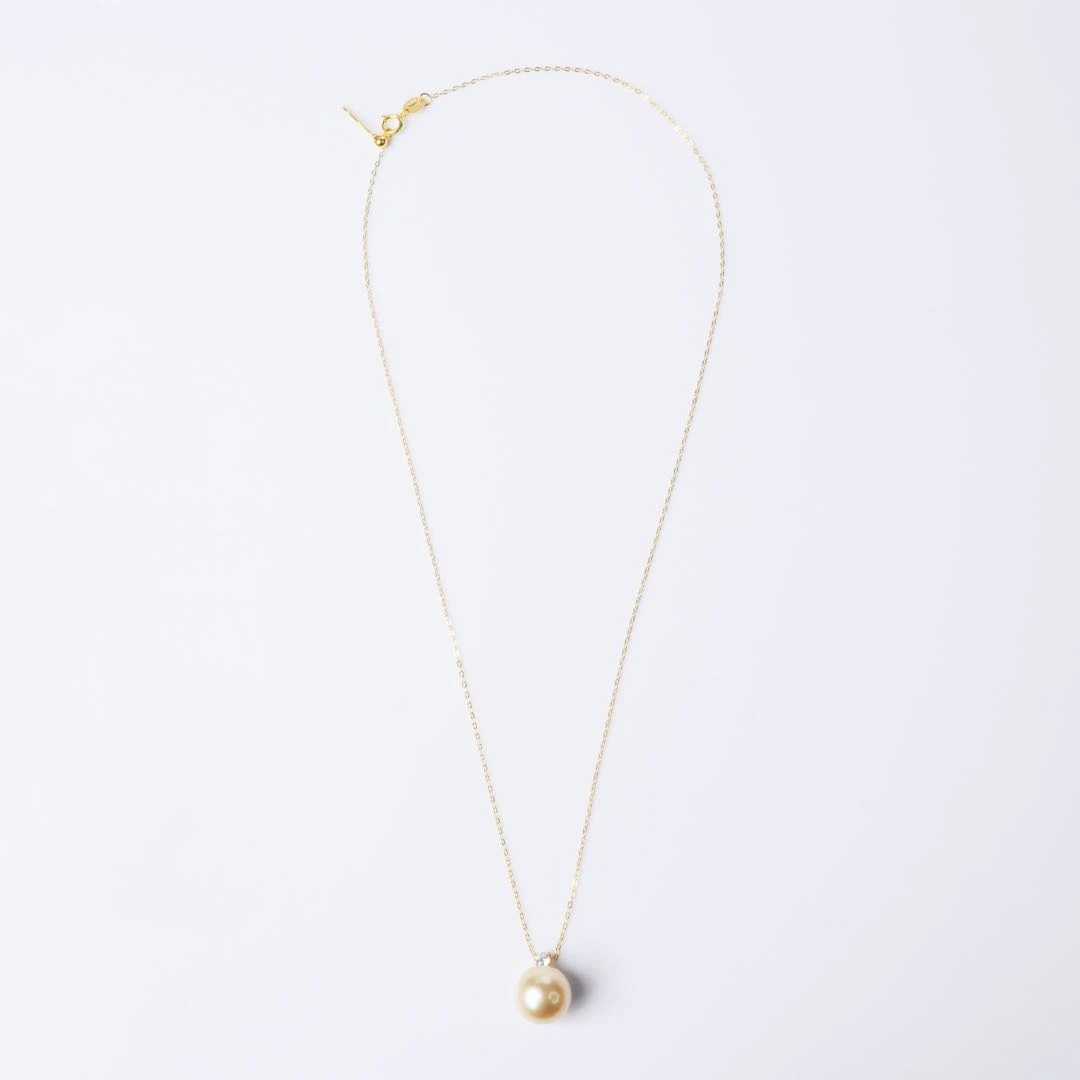 【大D】18K金/经典款南洋金珠吊坠/11- 12MM