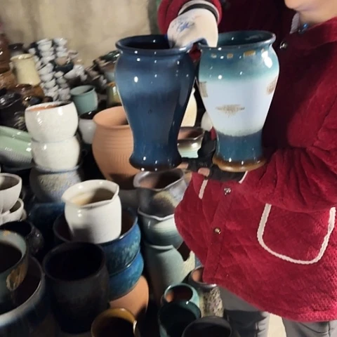 口14高26瑕疵盆子。