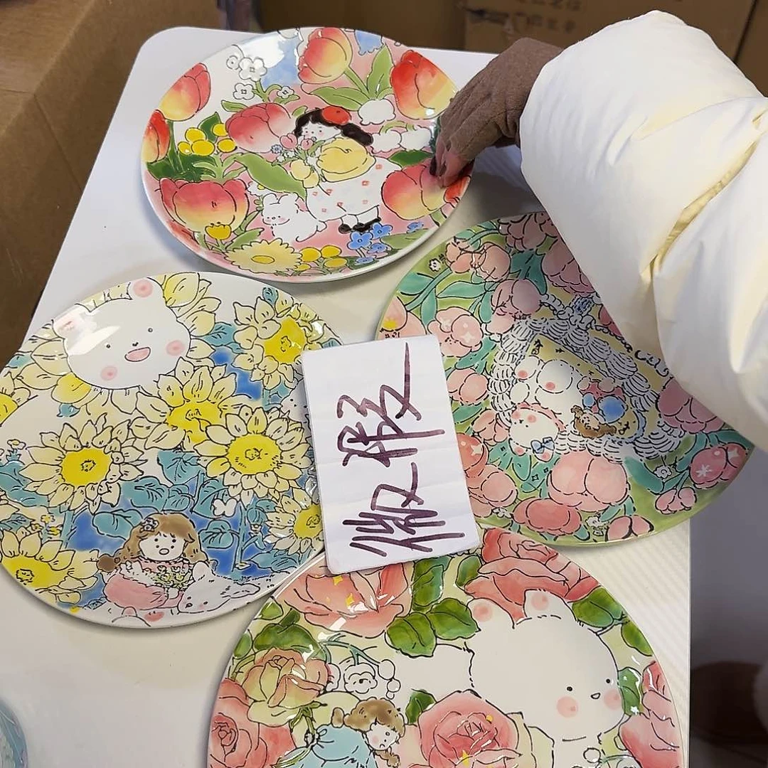 瓷片8.25英寸盘4只看图