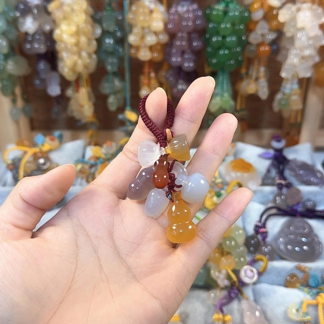 玛瑙/玉髓钥匙福利款通货料子不挑带有包容点未镶嵌残**雨