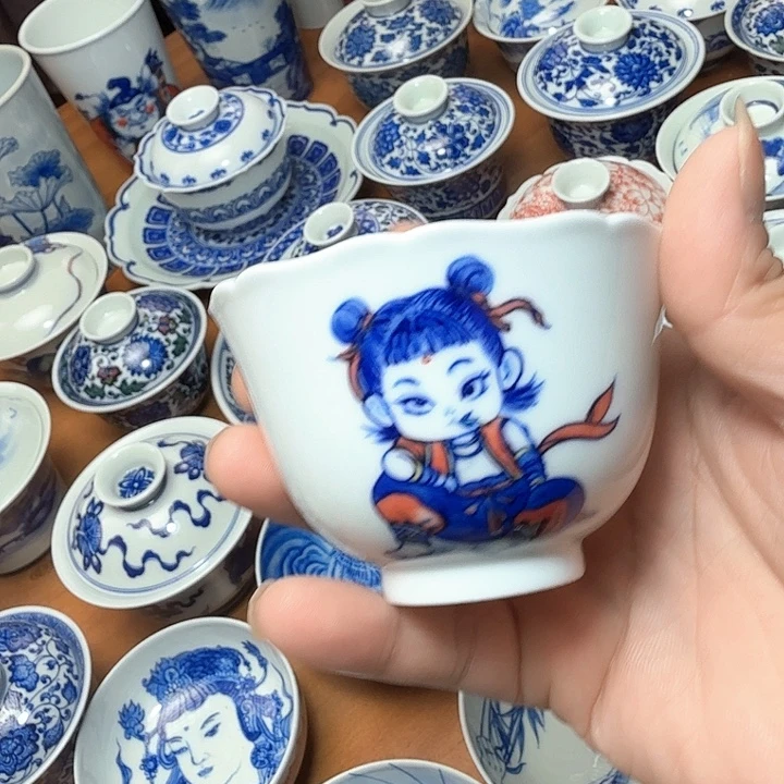 陶手绘哪扎花口福利款