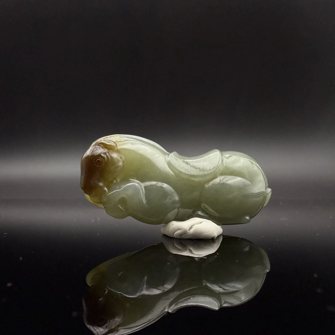 和田玉且末带糖马上有钱 手把0091